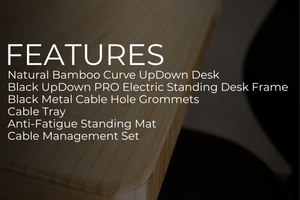 Image of a bamboo UpDown desk.