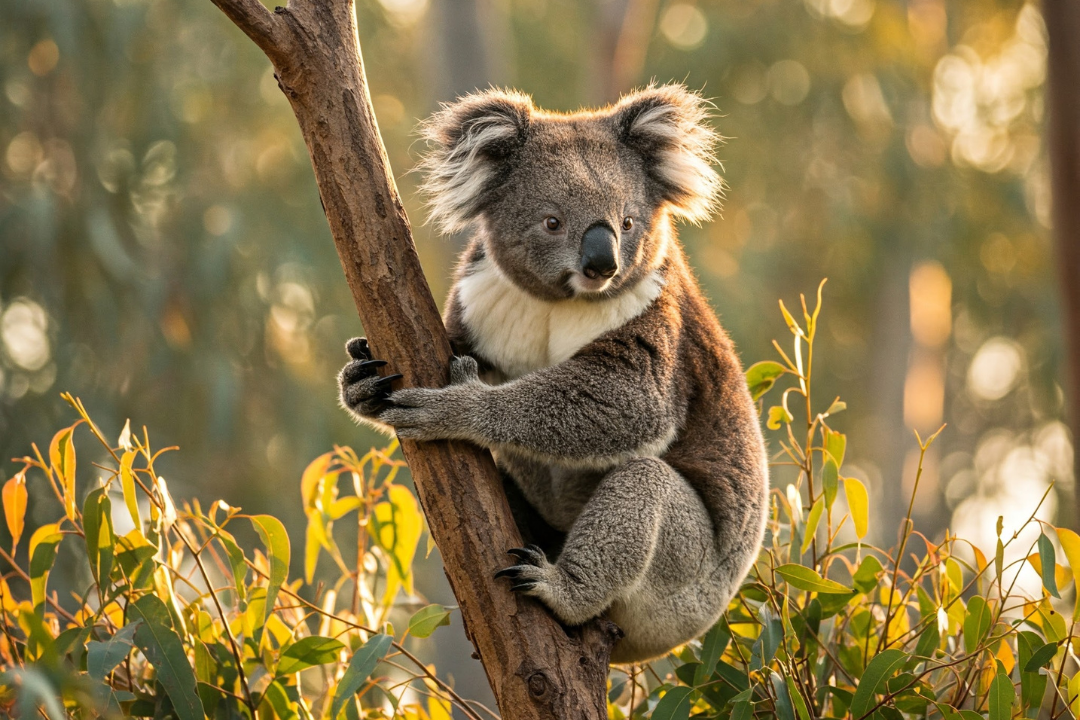 Koala at a zoo. Learn about dingo pups at Perth Zoo.